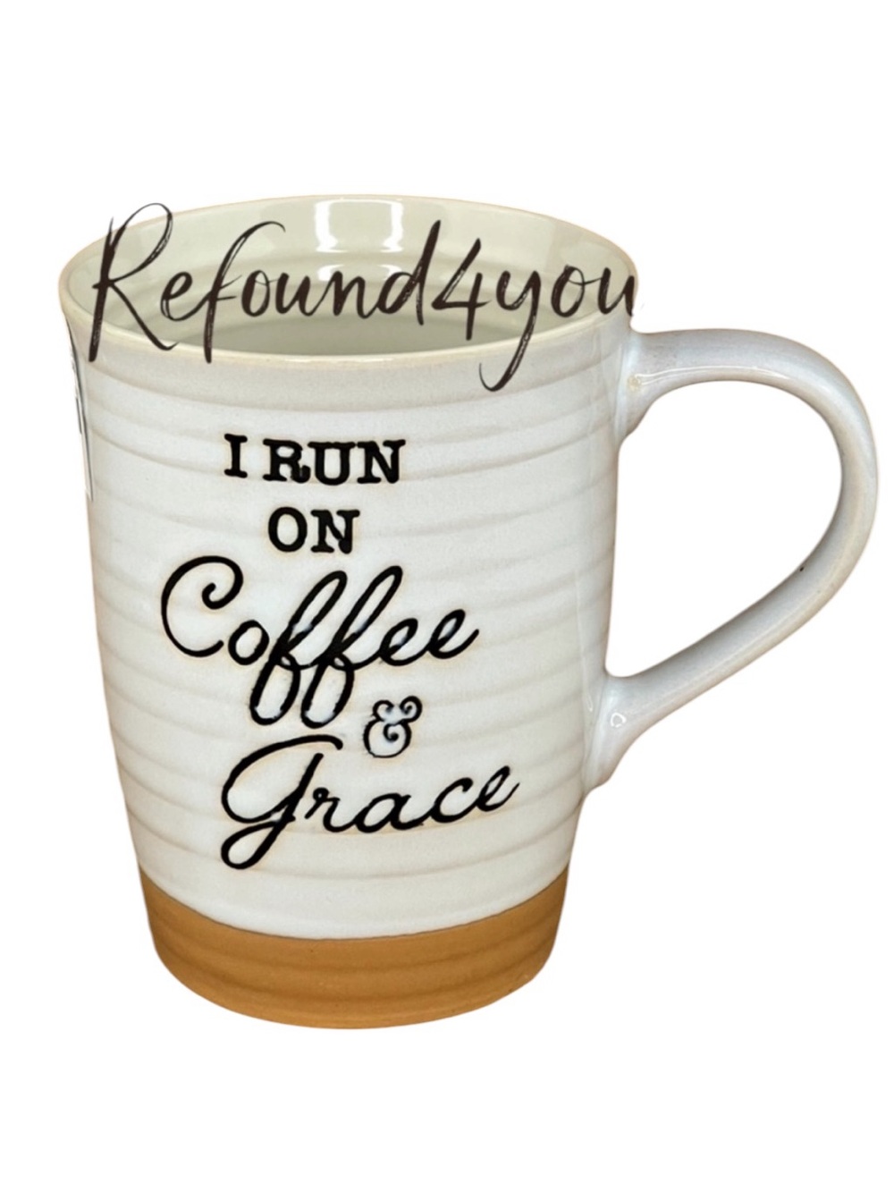 Spectrum - 'I Run on Coffee & Grace' Inspired Ceramic Mug. NWT. Firm!